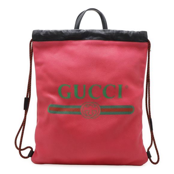Gucci Gucci Print Drawstring Backpack Backpack 2WAY Tote Bag Drawstring Leather - Picture 1 of 8
